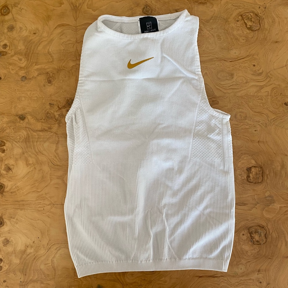 Nike Dri-FIT White tank Top sleeveless ribbed